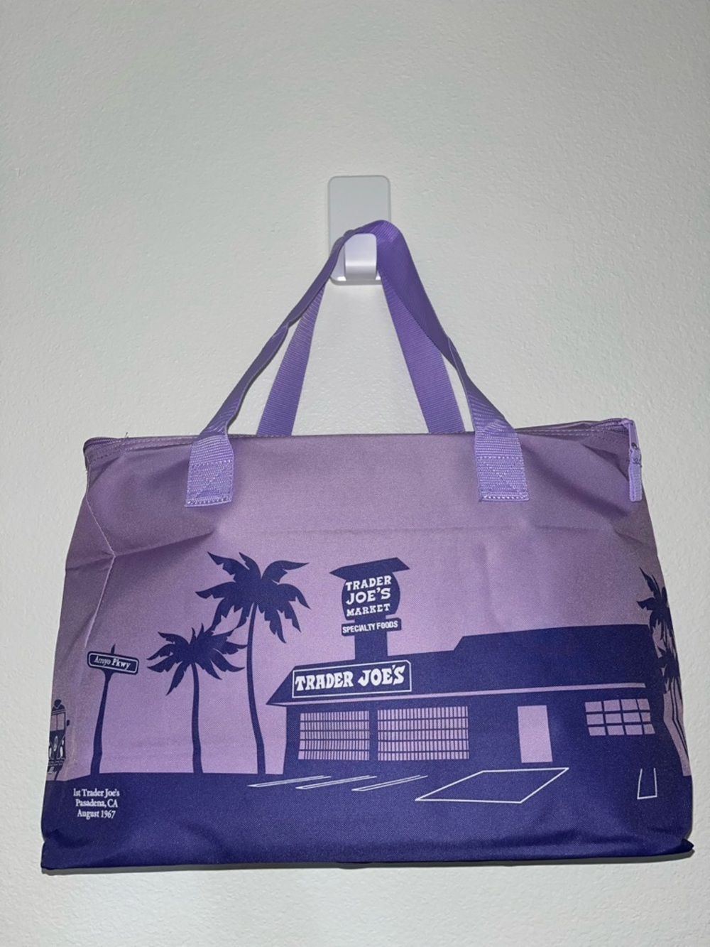 NWT Trader Joe’s Purple Rain Insulated Cooler Tote Bag Large
